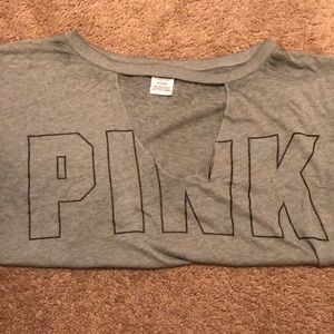 PINK v neck T-shirt